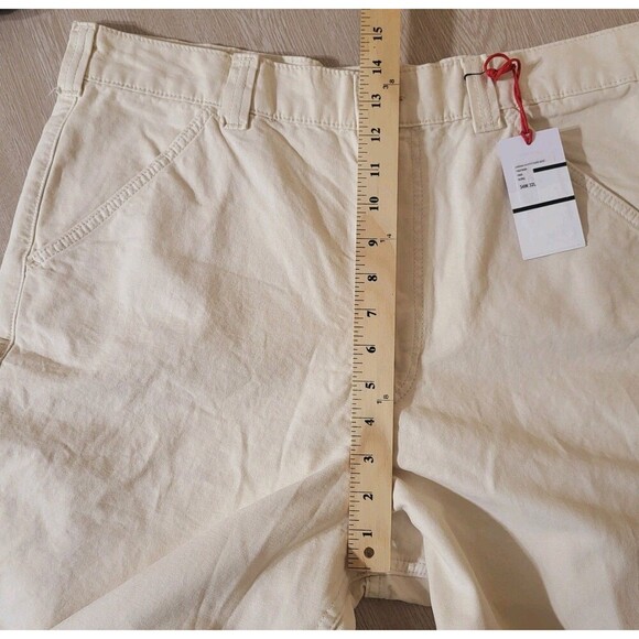 BDG Urban Outfitters Carpenter Pants 34 W 32 L Cream- Utilitarian- Baggy Denim - Picture 7 of 13